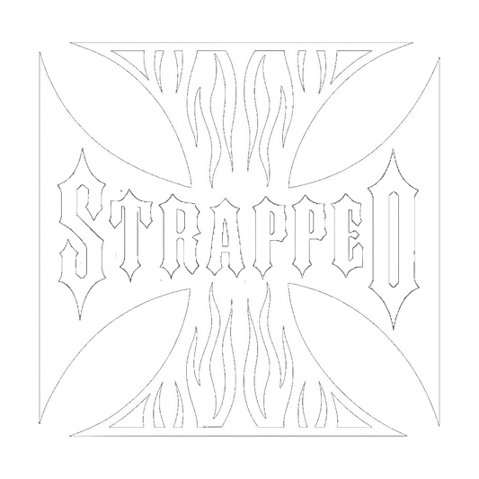 Strapped fire chopper decal/baner